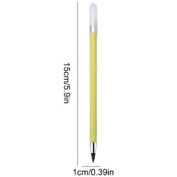Μολύβι χωρίς μελάνι 12 ΤΕΜ., Μολύβι άπειρου μολυβιού για πάντα με γόμα, επαναχρησιμοποιήσιμες μύτες άπειρου μολυβιού