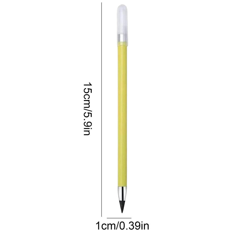 12 KOM Inkless Pencil, Everlasting Pencil Infinity Pencil s gumicom, Infinite Pencil za višekratnu upotrebu, zamjenjivi vrhovi