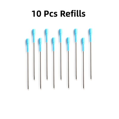 Metalne kemijske olovke s automatskim punjenjem za kemijske olovke, crno-plava tinta za školske uredske potrepštine za pisanje 0,7 mm