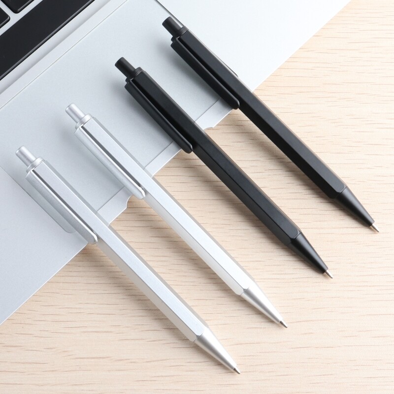 Metalne kemijske olovke s automatskim punjenjem za kemijske olovke, crno-plava tinta za školske uredske potrepštine za pisanje 0,7 mm