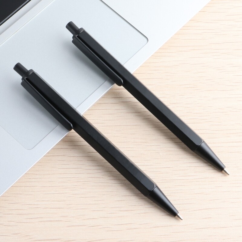 Metalne kemijske olovke s automatskim punjenjem za kemijske olovke, crno-plava tinta za školske uredske potrepštine za pisanje 0,7 mm