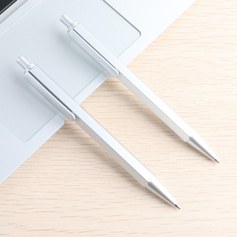 Metalne kemijske olovke s automatskim punjenjem za kemijske olovke, crno-plava tinta za školske uredske potrepštine za pisanje 0,7 mm