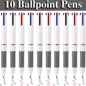 10 бр. 3-в-1 многоцветна химикалка 3-цветни прибиращи се химикалки