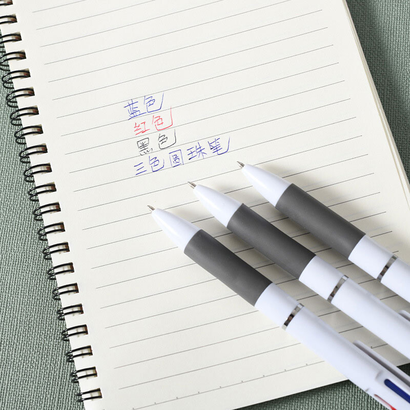 10 бр. 3-в-1 многоцветна химикалка 3-цветни прибиращи се химикалки