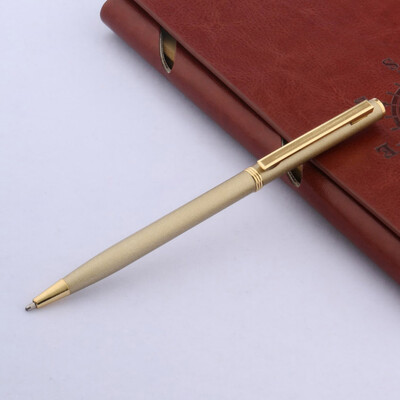 Visokokvalitetna kemijska olovka od nehrđajućeg čelika 006 Matirana klasična zlatna kemijska olovka s tintom Uredski pribor