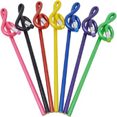 3 бр. Анимационен скрипичен ключ Молив с анимационна музикална нота с форма на молив с гумичка, хубав подарък за бизнес офис Училищни пособия