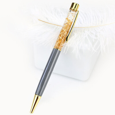 Zlatna folija Uljna olovka Personalizirani prilagođeni logo Graviranje imena Uredska poslovna olovka s potpisom Kreativni studentski vjenčani darovi
