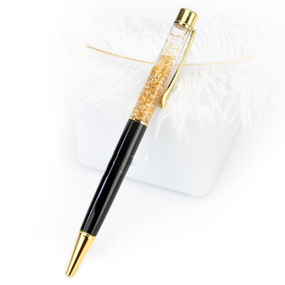 Zlatna folija Uljna olovka Personalizirani prilagođeni logo Graviranje imena Uredska poslovna olovka s potpisom Kreativni studentski vjenčani darovi