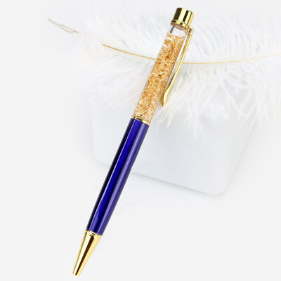 Zlatna folija Uljna olovka Personalizirani prilagođeni logo Graviranje imena Uredska poslovna olovka s potpisom Kreativni studentski vjenčani darovi