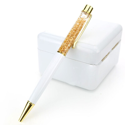 Zlatna folija Uljna olovka Personalizirani prilagođeni logo Graviranje imena Uredska poslovna olovka s potpisom Kreativni studentski vjenčani darovi