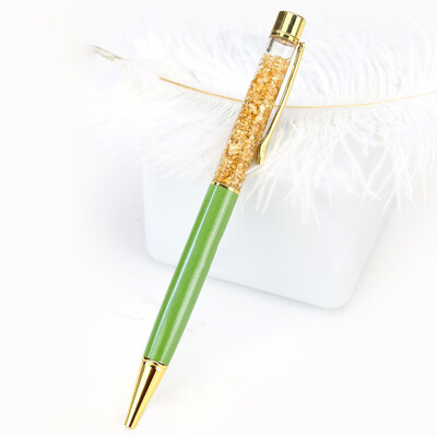 Zlatna folija Uljna olovka Personalizirani prilagođeni logo Graviranje imena Uredska poslovna olovka s potpisom Kreativni studentski vjenčani darovi