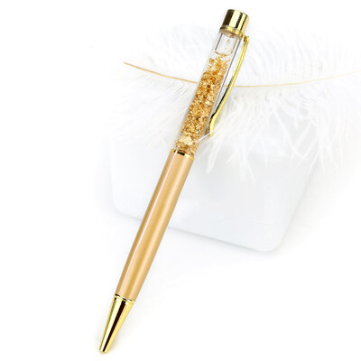 Zlatna folija Uljna olovka Personalizirani prilagođeni logo Graviranje imena Uredska poslovna olovka s potpisom Kreativni studentski vjenčani darovi