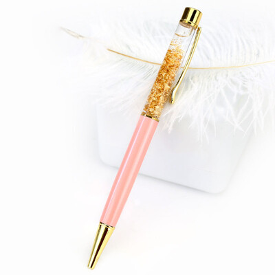 Zlatna folija Uljna olovka Personalizirani prilagođeni logo Graviranje imena Uredska poslovna olovka s potpisom Kreativni studentski vjenčani darovi