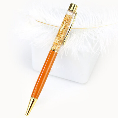 Zlatna folija Uljna olovka Personalizirani prilagođeni logo Graviranje imena Uredska poslovna olovka s potpisom Kreativni studentski vjenčani darovi