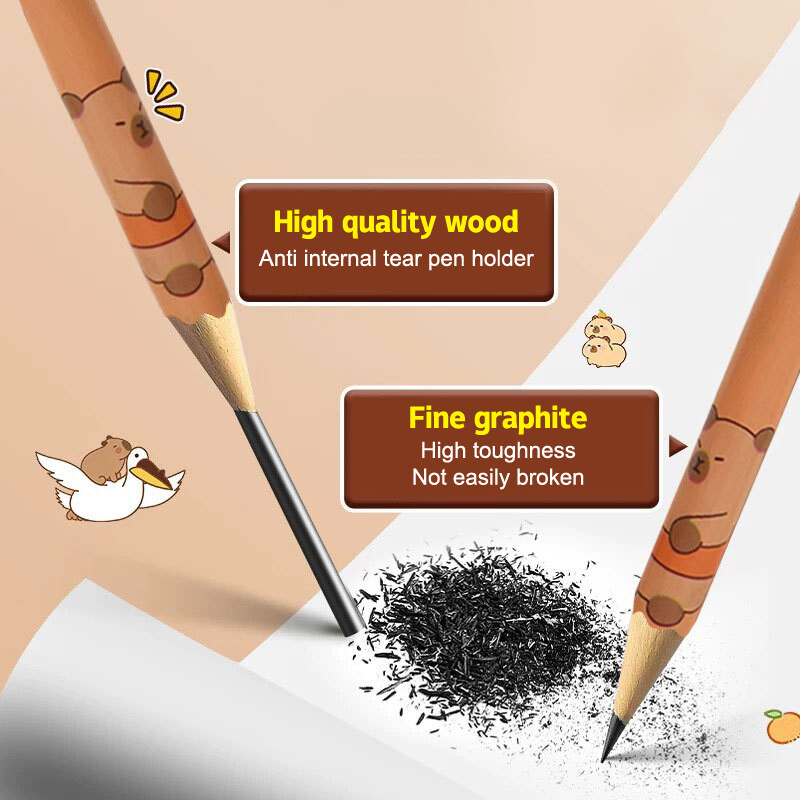 12 kom. Smiješne slatke Capybara olovke za pisanje Crtani HB olovke za crtanje Studentski materijal Skica predmeta Kreativna modna olovka