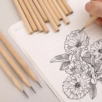 20/1Pcs Wood Pencil Non-toxic Ζωγραφική Γράψιμο Standard Pencil Cute Stationery High Quality Carpenters Εξαγωνικό μολύβι λαβής