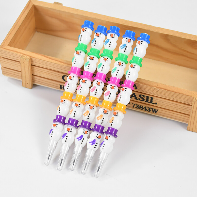 5/10kom Božićni snjegović Čovječuljak od medenjaka Olovke koje se mogu složiti 2025. Nova godina Školski pribor Pokloni za dječju rođendansku proslavu