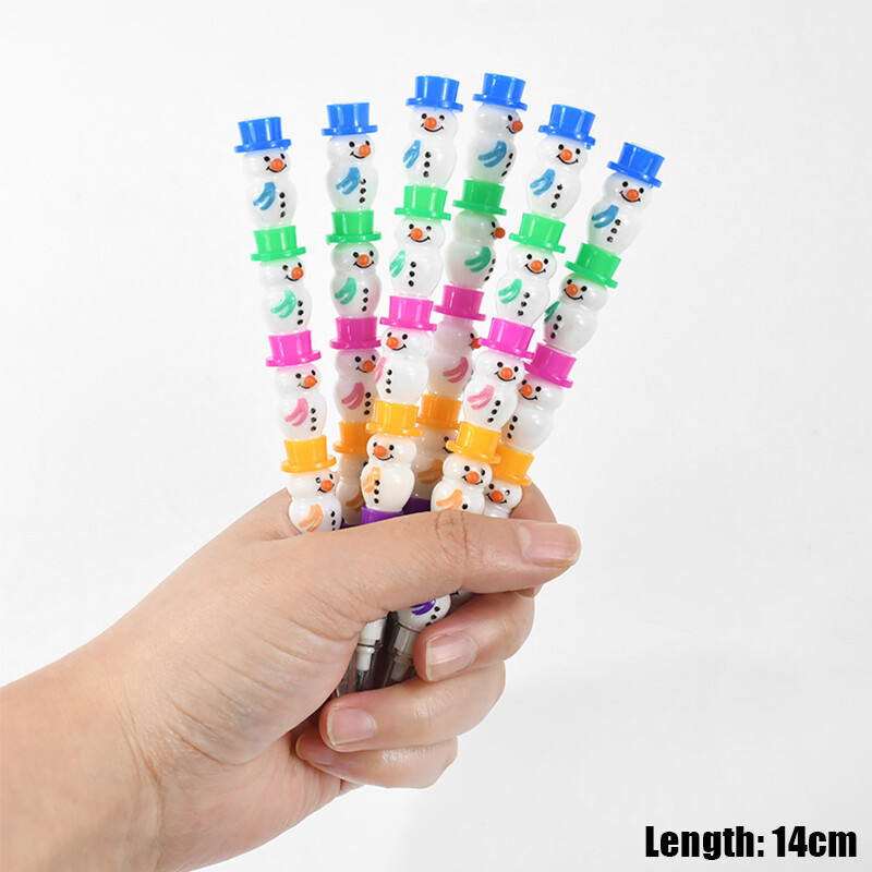 5/10kom Božićni snjegović Čovječuljak od medenjaka Olovke koje se mogu složiti 2025. Nova godina Školski pribor Pokloni za dječju rođendansku proslavu