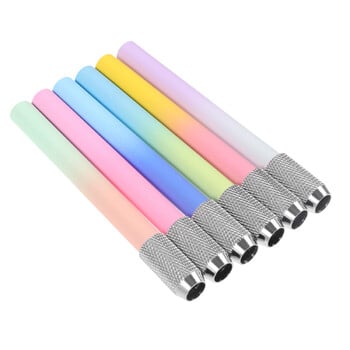 6 τμχ Art Aluminium Assorted Colors Pencil Lengthener – Θήκη επέκτασης μολυβιού για χρωματιστά μολύβια σε κανονικά φοιτητικά χαρτικά