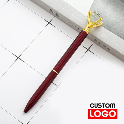 Творческа химикалка с диамантена златна прах, смазана метална химикалка, рекламна писалка за подарък Персонализирано лого Училищни канцеларски материали на едро