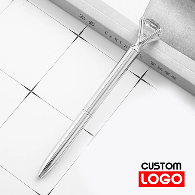 Творческа химикалка с диамантена златна прах, смазана метална химикалка, рекламна писалка за подарък Персонализирано лого Училищни канцеларски материали на едро