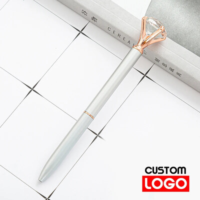 Творческа химикалка с диамантена златна прах, смазана метална химикалка, рекламна писалка за подарък Персонализирано лого Училищни канцеларски материали на едро