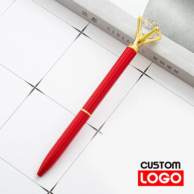 Творческа химикалка с диамантена златна прах, смазана метална химикалка, рекламна писалка за подарък Персонализирано лого Училищни канцеларски материали на едро