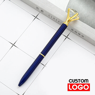 Творческа химикалка с диамантена златна прах, смазана метална химикалка, рекламна писалка за подарък Персонализирано лого Училищни канцеларски материали на едро