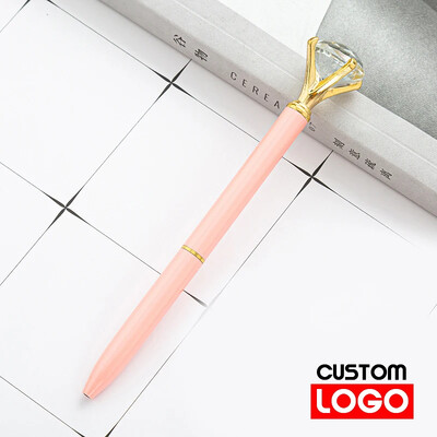 Творческа химикалка с диамантена златна прах, смазана метална химикалка, рекламна писалка за подарък Персонализирано лого Училищни канцеларски материали на едро