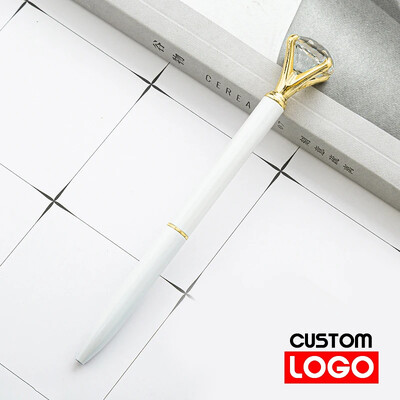 Творческа химикалка с диамантена златна прах, смазана метална химикалка, рекламна писалка за подарък Персонализирано лого Училищни канцеларски материали на едро