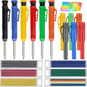 Čvrsta stolarska olovka od 2,8 mm sa šiljilom i poklopcem, označavanje dubokih rupa. Tesarska mehanička olovka Arhitektonska građevinska olovka