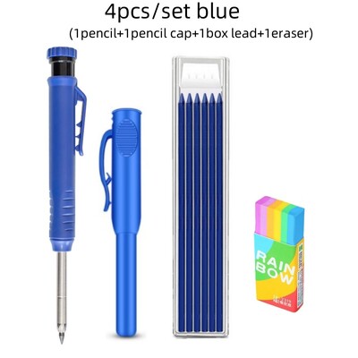 Čvrsta stolarska olovka od 2,8 mm sa šiljilom i poklopcem, označavanje dubokih rupa. Tesarska mehanička olovka Arhitektonska građevinska olovka