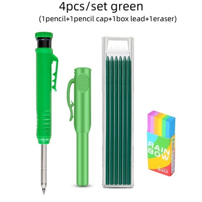 Čvrsta stolarska olovka od 2,8 mm sa šiljilom i poklopcem, označavanje dubokih rupa. Tesarska mehanička olovka Arhitektonska građevinska olovka