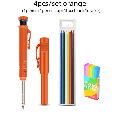 Čvrsta stolarska olovka od 2,8 mm sa šiljilom i poklopcem, označavanje dubokih rupa. Tesarska mehanička olovka Arhitektonska građevinska olovka