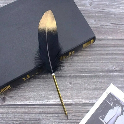 Europski stil Vintage Srebrna pero Kemijska olovka Božićni darovi Alat za pisanje Pernata olovka Novi pribor za pisanje