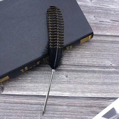 Europski stil Vintage Srebrna pero Kemijska olovka Božićni darovi Alat za pisanje Pernata olovka Novi pribor za pisanje