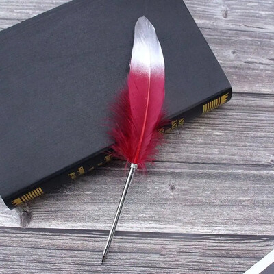 Europski stil Vintage Srebrna pero Kemijska olovka Božićni darovi Alat za pisanje Pernata olovka Novi pribor za pisanje