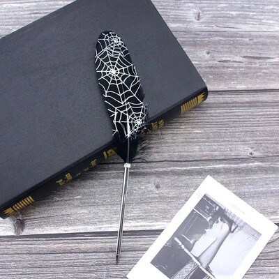 Europski stil Vintage Srebrna pero Kemijska olovka Božićni darovi Alat za pisanje Pernata olovka Novi pribor za pisanje