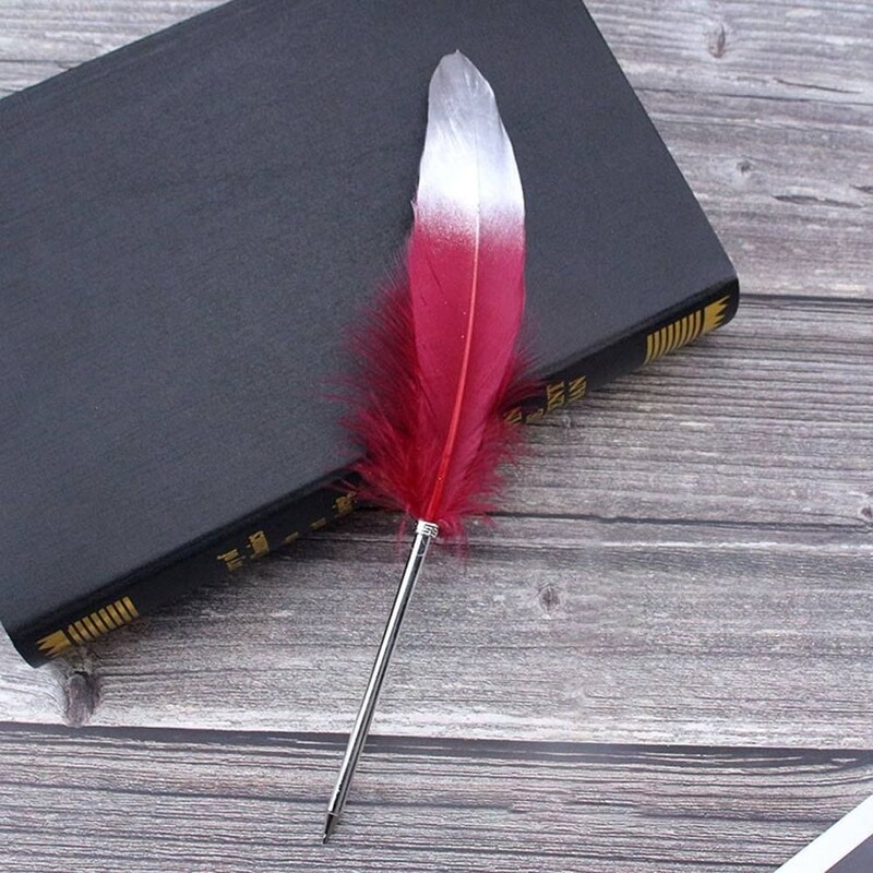 Europski stil Vintage Srebrna pero Kemijska olovka Božićni darovi Alat za pisanje Pernata olovka Novi pribor za pisanje