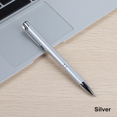 2 vnt Tušinukų stiliaus preso metalinės medžiagos tušinukai mokyklos biurui G2 pildomas juodas mėlynas rašalas, 0,7 mm prabangus dovanų rašiklis