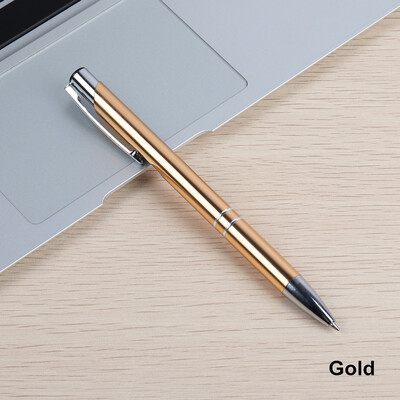 2 vnt Tušinukų stiliaus preso metalinės medžiagos tušinukai mokyklos biurui G2 pildomas juodas mėlynas rašalas, 0,7 mm prabangus dovanų rašiklis