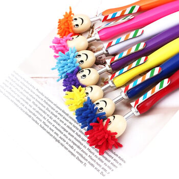 Στυλό Kawaii Cute Doll Ballpoint with Touch Screen Stylus 0,5mm Μαύρο μελάνι Gel στυλό για κορίτσι αγόρι Παιδικό στυλό γραφής Παιδικά δώρα