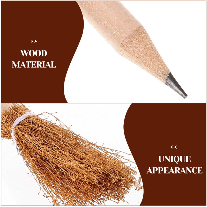 10 kom Halloween Witch Broom Pen Pen Pen (Olovka za metlu) 10 kom Gumice Olovke Masovno pisanje Metle Mini za