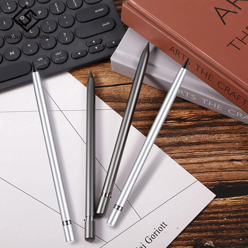 Metalna olovka bez tinte Olovka za potpis bez tinte Olovka za beskonačno pisanje Metalna izbrisiva olovka za djecu, odrasle, uredski školski pribor