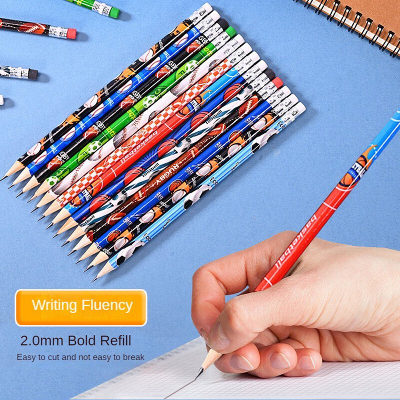 10pcs/set Sportske tematske party pisanje HB olovke Nogomet Bejzbol Košarkaške olovke Dječji rođendanski pokloni Školski pribor