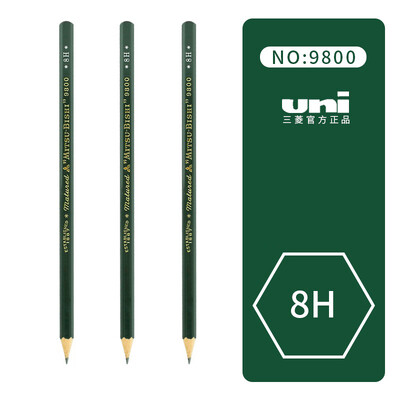 3 kom Uni drvene olovke 9800 Slikarstvo B/HB/2B/3B/4B/7B/10B/2H/3H/8H/F Studentsko skiciranje Standardne olovke Potrepštine za umjetnost