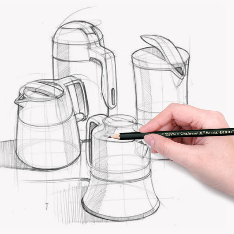 3 kom Uni drvene olovke 9800 Slikarstvo B/HB/2B/3B/4B/7B/10B/2H/3H/8H/F Studentsko skiciranje Standardne olovke Potrepštine za umjetnost