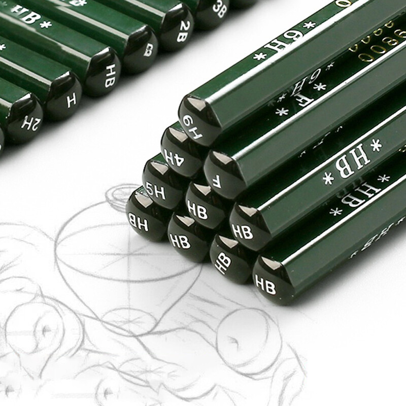 3 kom Uni drvene olovke 9800 Slikarstvo B/HB/2B/3B/4B/7B/10B/2H/3H/8H/F Studentsko skiciranje Standardne olovke Potrepštine za umjetnost