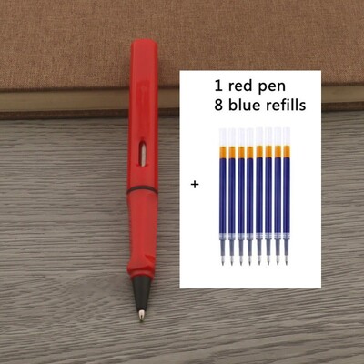 1kom Kemijska olovka + 8 punjenja Gel olovka s crnom plavom crvenom tintom Vrh 0,5 mm roler olovka Školski uredski pribor Pismarica