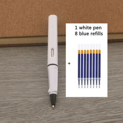 1kom Kemijska olovka + 8 punjenja Gel olovka s crnom plavom crvenom tintom Vrh 0,5 mm roler olovka Školski uredski pribor Pismarica
